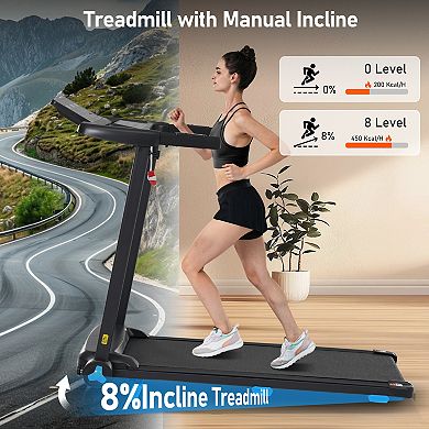 Merax 3.0HP Quiet Foldable Treadmills for Home, 10.0MPH Home Exercise Equipment Treadmills