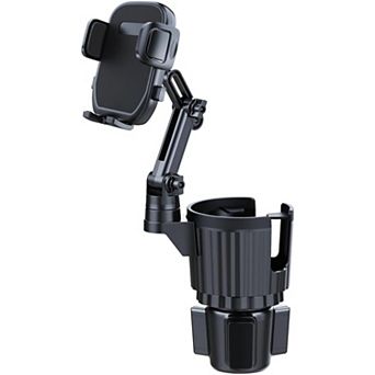 360° Rotating Car Cup & Phone Holder, Easy Install, Durable ABS & PC