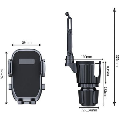 360° Rotating Car Cup & Phone Holder, Easy Install, Durable ABS & PC