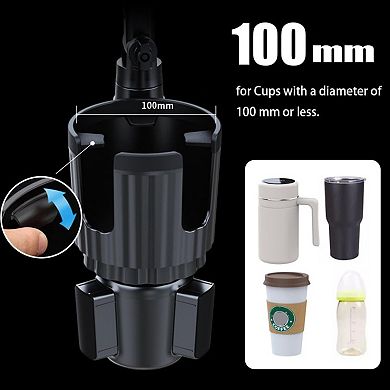 360° Rotating Car Cup & Phone Holder, Easy Install, Durable ABS & PC