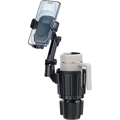 360° Rotating Car Cup & Phone Holder, Easy Install, Durable ABS & PC