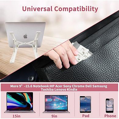 Adjustable Laptop Holder Riser Computer Stand for Desk and Notebook with Phone Stand