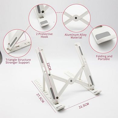 Adjustable Laptop Holder Riser Computer Stand for Desk and Notebook with Phone Stand