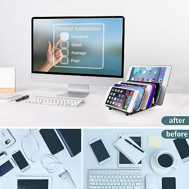 Universal Multi Device Organizer Dock Stand Holder, Tablet Cell Phone Desktop Stand