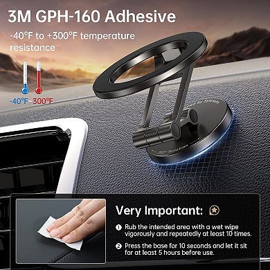 360° Rotatable Magnetic Car Phone Holder with MagSafe