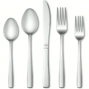 20 pc Silverware Set, Stainless Flatware Set for 4, Mirror Polished, Dishwasher Safe