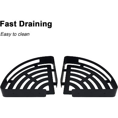 Bathroom Shower Caddy 2 Pack, No Drill 304 Stainless Steel Shower Organizer with 2 Hooks