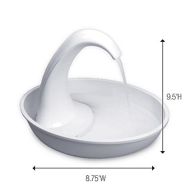 Pet Swan Pet Drinking Fountain for Cats and Dogs,80oz Capacity, Great for Multiple Pets