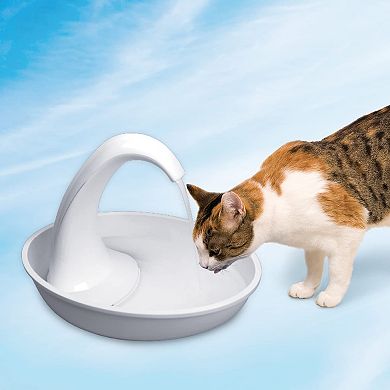 Pet Swan Pet Drinking Fountain for Cats and Dogs,80oz Capacity, Great for Multiple Pets