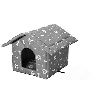 2 pc Cat Houses for Outdoor Stray Cats Shelter Weatherproof Outdoor Cat House