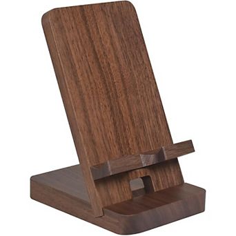 Wood Phone Stand, Desktop Wooden Phone Holder, Portable Office Phone Stand for Desk, Wood