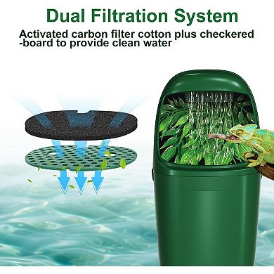 Reptile Water Fountain Chameleon Water Dripper, Reptile Water Dispenser with 800ml Large