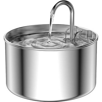 Cat Water Fountain,Stainless Steel Pet Water Fountains Indoor Metal Automatic Waterer Bowls