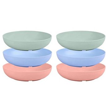 6 pc Whisker Fatigue Cat Bowl - 5.5 Inch Shallow Cat Food Dish Wide Cats Wet Feeding Bowls