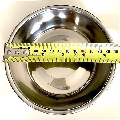 Two Piece Replacement Stainless Steel Dog Bowls Feeding Station. for Small Dogs and Cats