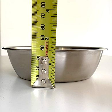 Two Piece Replacement Stainless Steel Dog Bowls Feeding Station. for Small Dogs and Cats