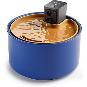 Ceramic Cat Water Fountain, 3.5L/118oz Cordless Pet Water Dispenser with 3 Water Modes