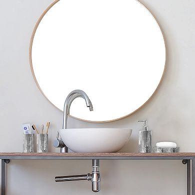 Bathroom Accessories Set, Toothbrush Holder, Soap Dispenser, Silver, Ceramic, 4 Piece