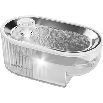 Cat Water Fountain,Stainless Steel Tray ,White Single Filter Element, Not Mat