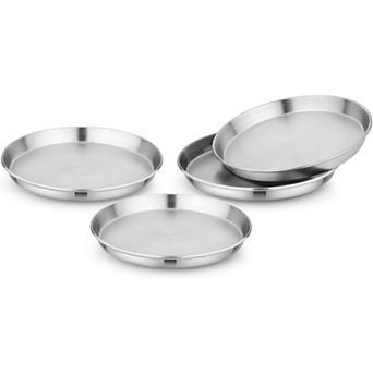 Children's Stainless Steel 4 pc Plate Set, Matte Finish, Toxin Free, BPA Free