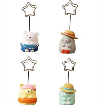 4 pc Cute Table Number Holders, Memo Clips Holder, Place Card Holder, Picture Holders