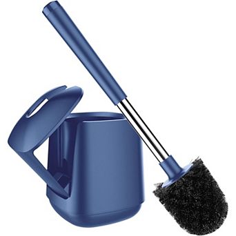 Toilet Brush and Holder, Self Closing Lid Toilet Bowl Brushes Holder