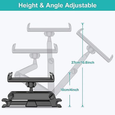 Tablet Headrest Holder, Car Backseat Seat Mount Holder Universal 360°Rotating
