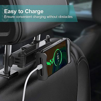 Tablet Headrest Holder, Car Backseat Seat Mount Holder Universal 360°Rotating