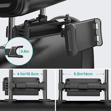 Tablet Headrest Holder, Car Backseat Seat Mount Holder Universal 360°Rotating