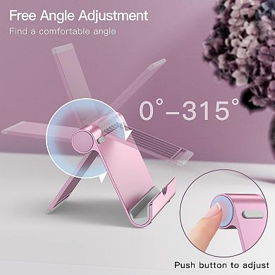 Tablet Stand, Adjustable Portable Desktop Holder, Foldable Dock