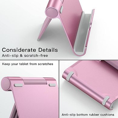 Tablet Stand, Adjustable Portable Desktop Holder, Foldable Dock