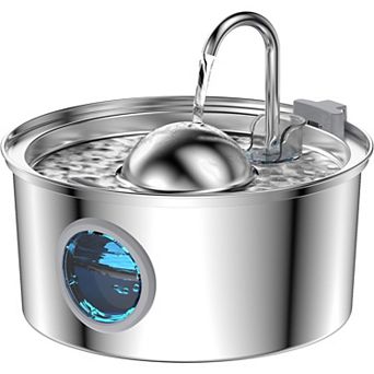 Cat Water Fountain Stainless Steel, 108oz/3.2L Cat Fountain, Pet Water Fountain