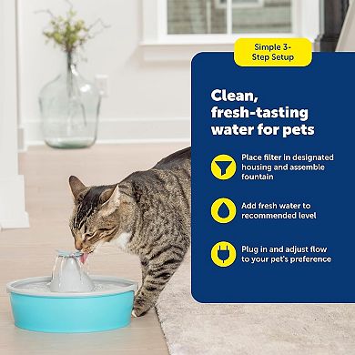 Butterfly Cat Water Fountain with Pump Filters,50 Oz Capacity,Keep Water Clean