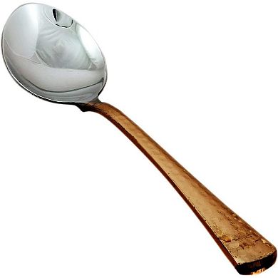 Stainless Steel Copper Traditional Dinner Set Of Thali Plate, Bowls, Glass And Spoon, 13''