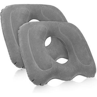 2 pc Inflatable Seat Cushion Portable Lift Donut Pillow Height Adjustable