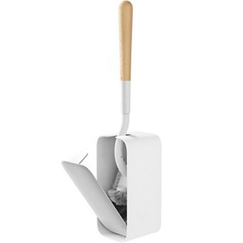 Toilet Brush and Holder, Wooden Toilet Bowl Brush, Wall Mounted, Toilet Scrubber Brush