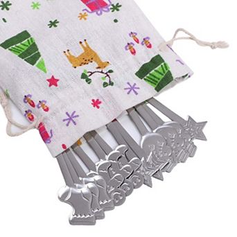 16 Pack Christmas Mini Spoons Set Stainless Steel Spoon for Coffee Tea Soup Sugar Dessert