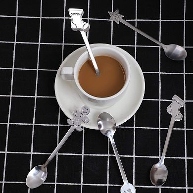 16 Pack Christmas Mini Spoons Set Stainless Steel Spoon for Coffee Tea Soup Sugar Dessert