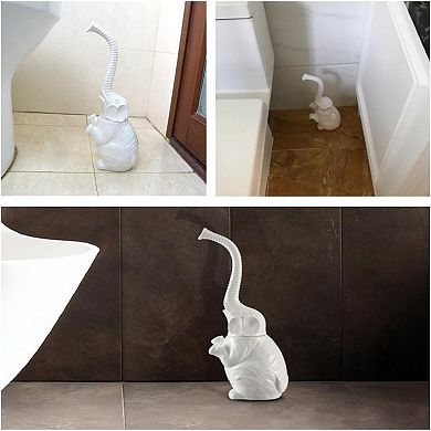 Toilet Brush and Holder Set, Modern Ceramic Style, Cute, Non-Scratch, Space-Saving