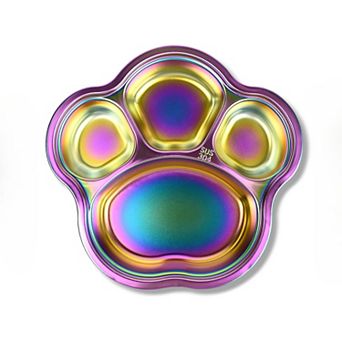 Stainless Steel Dinner Set - Plate Spoon&Fork, Cat-paw shape, Toxin Free, BPA Free