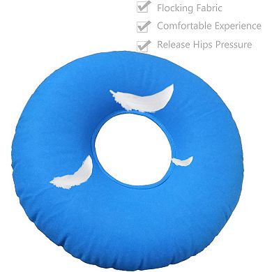 15" Donut Pillow, Inflatable Donut Cushion for Tailbone Pain,Hemorrhoid Seat Cushion