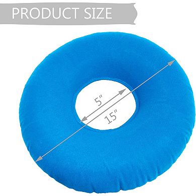 15" Donut Pillow, Inflatable Donut Cushion for Tailbone Pain,Hemorrhoid Seat Cushion