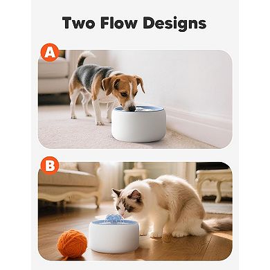 Ceramic Cat Water Fountain,3L/101oz Ceramic Pet Fountain,Automatic Water Fountain