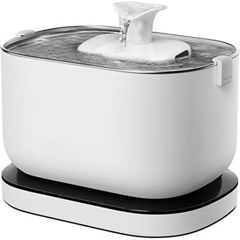 Cat Water Fountain, Cordless Pet Water Fountain Battery Operated, 2.5L/84oz Dockstream