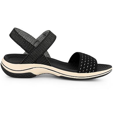 Women's Wedge Low Heel Hook and Loop Platform Shoes Sandals