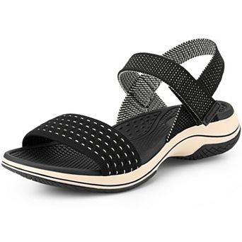 Women's Wedge Low Heel Hook and Loop Platform Shoes Sandals