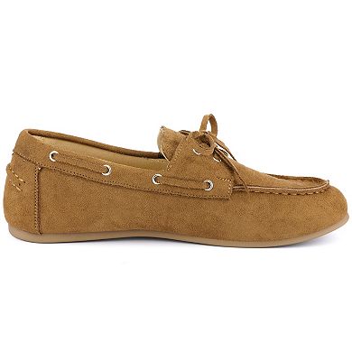 Women's Closed Toe Slip on Flats Lace Up Loafers