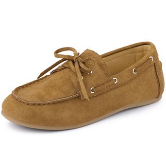 Women's Closed Toe Slip on Flats Lace Up Loafers