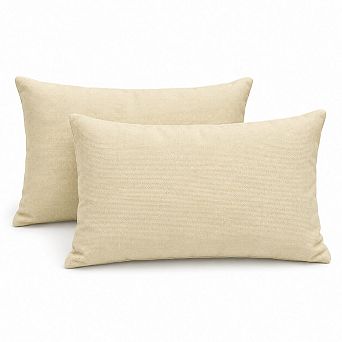 Covers&All Sunbrella Outdoor Lumbar Pillows, Water & UV Fade Resistant (Insert with Cover)