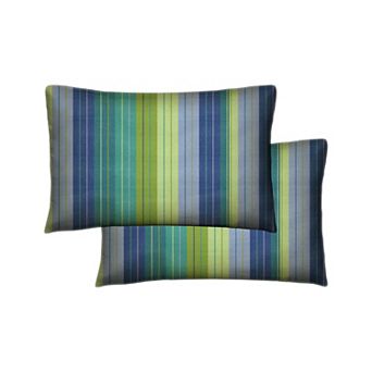 Covers&All Sunbrella Outdoor Lumbar Pillows, Water & UV Fade Resistant (Insert with Cover)